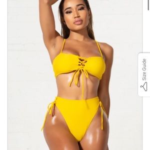 Matte Collection Swim Yellow Two Piece